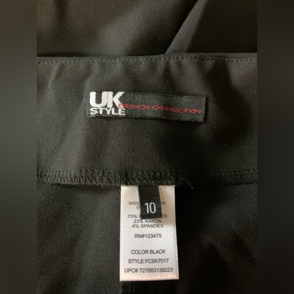 French Connection Slim Fit Ankle Zip Pants black, sz 10. EUC - Picture 8 of 9